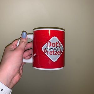 Dot’s pretzels coffee mug